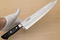 Tetsuhiro VG10 Kasumi nagashi Damascus Gyuto knife 240mm (9.5") Black paper micarta - Knife-Life - Best Japanese Knife Store