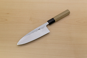 Sakai Genkichi Blue steel 2 Deba Knife 165 (6.5) Magnolia Wood handle with buffalo horn
