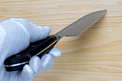 Tetsuhiro Blue Super Nakiri vegetable knife 160mm (6.3") Black paper micarta - Knife-Life - Best Japanese Knife Store