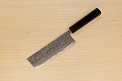 Hokiyama Sakon Bokusui AUS10 ROU-Wave Damascus 165mm (6.5") Nakiri knife with Gold Dust Urushi lacquered Magnolia Wood octagon handle - Knife-Life - Best Japanese Knife Store