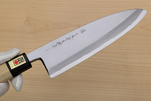 Sakai Genkichi Blue steel 2 Deba Knife 180mm Magnolia Wood handle with buffalo horn