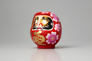 Miyabi Daruma Sakura Red Small 12cm