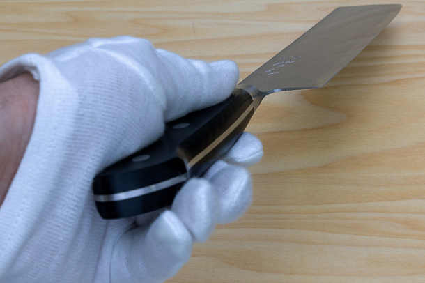 Tetsuhiro Blue steel 2 Nakiri vegetable knife 160mm (6.3") Black paper micarta Tetsuhiro Blue steel 2 Nakiri vegetable knife 160mm (6.3") Black paper micarta