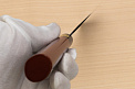 Sakai Genkichi Warikomi AUS8 Nakiri vegetable knife 165mm (6.5) Magnolia Wood with  Negoro-Nuri Urushi Lacque - Knife-Life - Best Japanese Knife Store