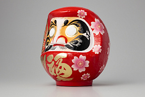 Miyabi Daruma Sakura Red Medium 20cm