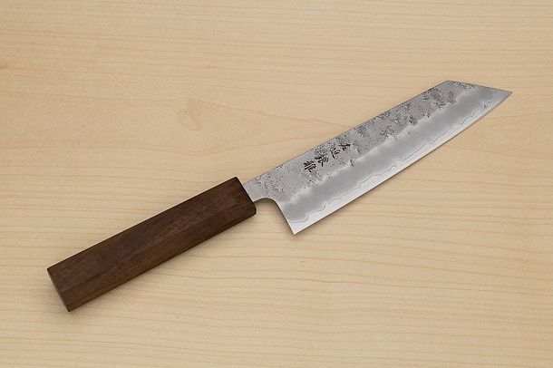 Hokiyama Ginga San-mai Silver steel 3 Bunka 170mm (6.7") Elongated Octagonal Walnut Handle Hokiyama Ginga San-mai Silver steel 3 Bunka 170mm (6.7") Elongated Octagonal Walnut Handle