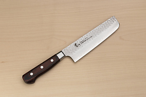 Sakai Takayuki 33-layer Damascus VG10 Nakiri vegetable knife 160mm ( 6.3 ") Spanish Mahogany handle