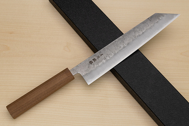 Hokiyama Ginga San-mai Silver steel 3 Kiritsuke 240mm (9.5") Elongated Octagonal Walnut Handle