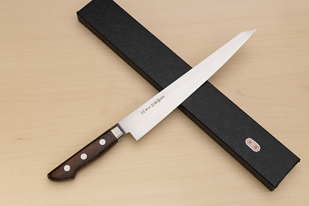 Sakai Takayuki Blue Steel 2 Sujihiki knife 240mm ( 9.5 ") Packer Wood handle