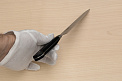 Tetsuhiro VG10 Petty knife 150mm (6") Black paper micarta - Knife-Life - Best Japanese Knife Store