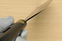 Sakai Genkichi Warikomi AUS8 Nakiri vegetable knife 165mm (6.5) Wood with Akebono-Nuri Urushi Lacque - Knife-Life - Best Japanese Knife Store