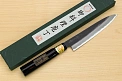 Sakai Genkichi Kurouchi Warikomi White steel 2 Petty knife 160mm (6.3") Magnolia Wood with Akebono-Nuri Urushi Lacque - Knife-Life - Best Japanese Knife Store