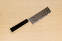 Hokiyama Sakon Bokusui AUS10 ROU-Wave Damascus 165mm (6.5") Nakiri knife with Gold Dust Urushi lacquered Magnolia Wood octagon handle - Knife-Life - Best Japanese Knife Store