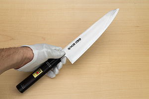 Goko Hamono Musashinokuni Kogetsu SK5 Gyuto knife 240mm (9.5") Rosewood handle