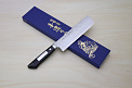 Miki VG10 35 Layers Damascus Nakiri knife 165mm (6.5") Black Pakkawood handle - Knife-Life - Best Japanese Knife Store