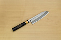 Sakai Genkichi Warikomi Blue steel 2 Santoku knife 180mm (7.1) Magnolia Wood with Akebono-Nuri Urushi Lacque - Knife-Life - Best Japanese Knife Store