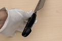 Sakai Takayuki Blue Steel 2 Santoku knife 180mm ( 7.1 ") Packer Wood handle - Knife-Life - Best Japanese Knife Store