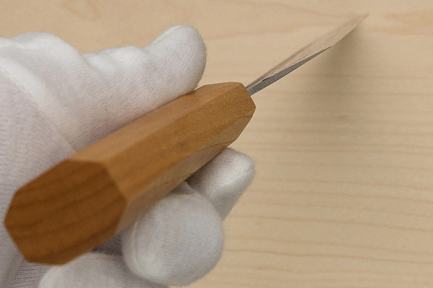 Hokiyama Ginga San-mai Silver steel 3 Gyuto 210mm (8.3") Elongated Octagonal Japanese Zelkova Handle