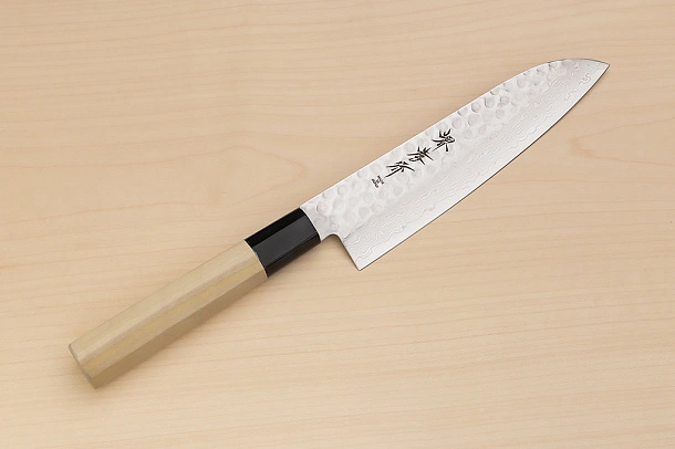 Sakai Takayuki 45-layer Damascus AUS10 Santoku knife 180mm ( 7.1 ") Magnolia/Italian resin handle