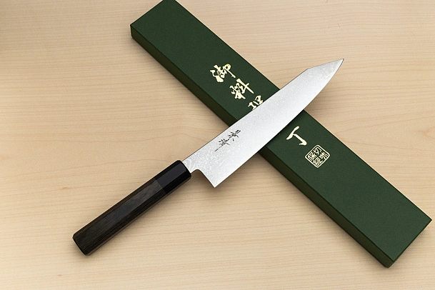 Kagekiyo VG10 Damascus Kiritsuke knife 210mm (8.3") Wood micarta