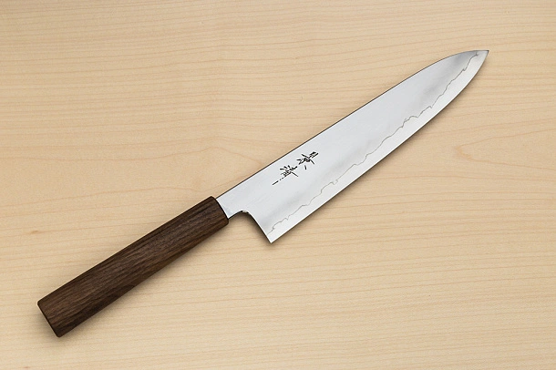 Kagekiyo Silver steel 3 Gyuto knife 240mm (9.5") Walnut handle (hand carved) №2