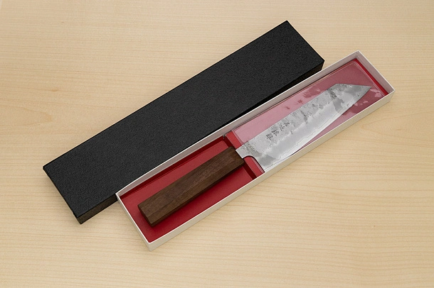 Hokiyama Ginga San-mai Silver steel 3 Bunka 170mm (6.7") Elongated Octagonal Walnut Handle Hokiyama Ginga San-mai Silver steel 3 Bunka 170mm (6.7") Elongated Octagonal Walnut Handle