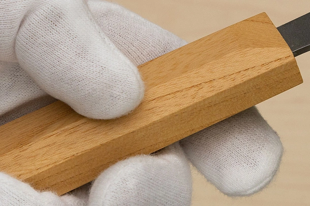 Hokiyama Ginga San-mai Silver steel 3 Gyuto 210mm (8.3") Elongated Octagonal Japanese Zelkova Handle
