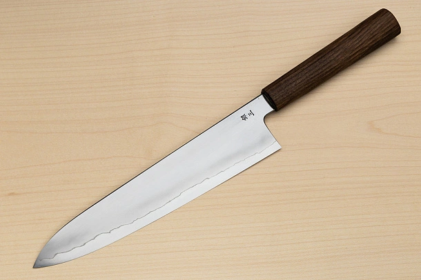 Kagekiyo Silver steel 3 Gyuto knife 240mm (9.5") Walnut handle (hand carved) №2