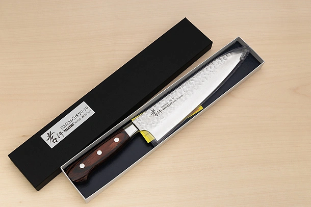 Sakai Takayuki 33-layer Damascus VG10 Gyuto knife 210mm (8.3 ") Spanish Mahogany handle