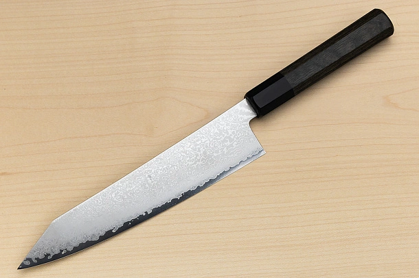 Kagekiyo VG10 Damascus Kiritsuke knife 210mm (8.3") Wood micarta